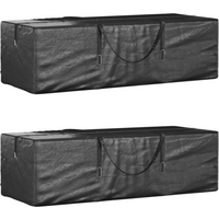 vidaXL Christmas Tree Storage Bags 2 pcs Black Polyethylene