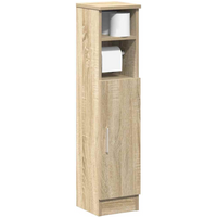 vidaXL Bathroom Cabinet with Roll Holder Sonoma Oak 20.5x22x90 cm