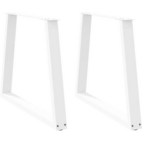 vidaXL Dining Table Legs V-Shape 2 pcs White 80x(72-73.3) cm Steel