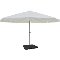 vidaXL Aluminium Garden Parasol with Portable Base White