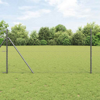 vidaXL Fence Post Grey 25 x 1 m (50 mm mesh) Steel