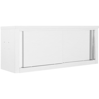 vidaXL Kitchen Wall Cabinet with Sliding Doors 120x40x50 cm Stainless Steel