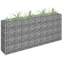 vidaXL Gabion Raised Bed Galvanised Steel 180x30x90 cm
