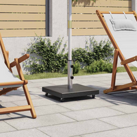 vidaXL Parasol Base Granite 30 kg Square Black