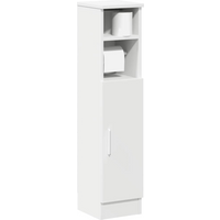 vidaXL Bathroom Cabinet with Roll Holder White 20.5x22x90 cm