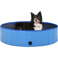 vidaXL Foldable Dog Swimming Pool Blue 120x30 cm PVC