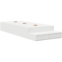 vidaXL Storage Bed Frame with Drawer White 80 cm Engineered Wood