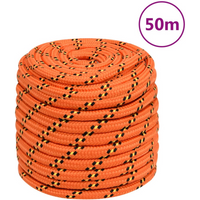 vidaXL Boat Rope Orange 16 mm 50 m Polypropylene