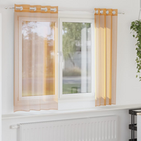 vidaXL Voile Curtains with Grommets 2 pcs Orange 140x175 cm