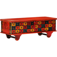vidaXL Storage Box Red 110x40x40 cm Solid Acacia Wood