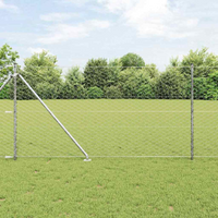 vidaXL Fence Post Silver 25 x 1 m (50 mm mesh) Steel