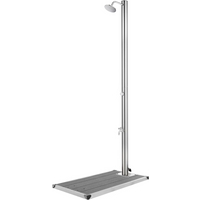 vidaXL Garden Shower with Grey Base 220 cm Stainless Steel