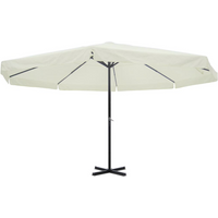 vidaXL Garden Parasol White Aluminium 500 cm