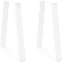vidaXL Dining Table Legs V-Shape 2 pcs White 60x(72-73.3) cm Steel