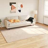 vidaXL Rug Print Cream 230 x 150 cm Polyester and PVC