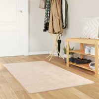 vidaXL Rug Print Cream 100 x 80 cm Polyester and PVC