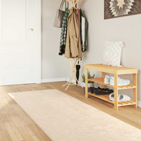 vidaXL Rug Print Cream 300 x 100 cm Polyester and PVC