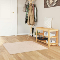 vidaXL Rug Print Cream 100 x 100 cm Polyester and PVC