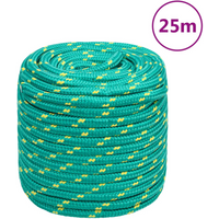 vidaXL Boat Rope Green 16 mm 25 m Polypropylene