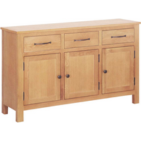 vidaXL Sideboard Brown 112 x 33.5 x 70 cm Solid oak wood