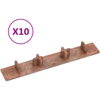 vidaXL Decking End Caps 10 pcs Brown Plastic