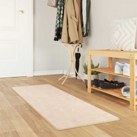 vidaXL Rug Print Cream 150 x 50 cm Polyester and PVC