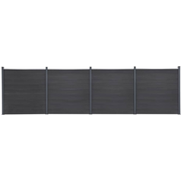 vidaXL Fence Panel Set Grey 699x186 cm WPC