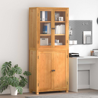 vidaXL Storage Furniture Set 2 pcs Natural Engineered Wood and Oak