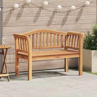 vidaXL Bench Brown 120 x 53.5 x 85 cm Solid Teak wood