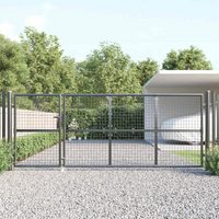 vidaXL Mesh Garden Gate Anthracite 350x125 cm Galvanised Steel