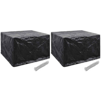 vidaXL Garden Furniture Covers 2 pcs 8 Eyelets 135x135x90 cm
