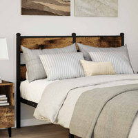 vidaXL Replace Headboard Smoked Oak 135 cm Iron and Engineered Wood