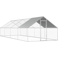 vidaXL Outdoor Chicken Cage 2.75x8x1.92 m Galvanised Steel