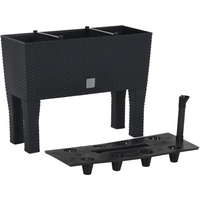 vidaXL Raised Garden Bed Anthracite 60x25x46 cm PP Rattan