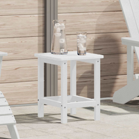 vidaXL Side Table White 38 x 38 x 46 cm Polyethylene