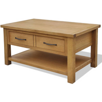 vidaXL Coffee Table 88x53x45 cm Solid Oak Wood