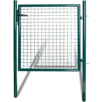 vidaXL Single Door Fence Gate 100x100 cm Powder-Coated Steel
