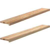 vidaXL Window Sills 2 pcs Untreated 140x20x2 cm Solid Wood Oak