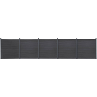 vidaXL Fence Panel Set Grey 872x186 cm WPC