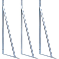 vidaXL Support Brackets for Fence Post 3 pcs Galvanised Steel
