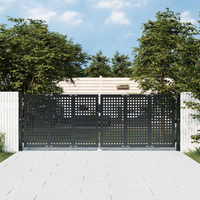 vidaXL Garden Gate Anthracite 300x100 cm Steel