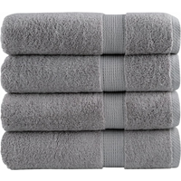 vidaXL Premium Bath Towels "SOLUND" 4 pcs Grey 100x150 cm 600 gsm