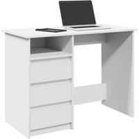 vidaXL Desk White 102x50x75 cm Engineered Wood