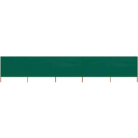 vidaXL 5-panel Wind Screen Fabric 600x120 cm Green