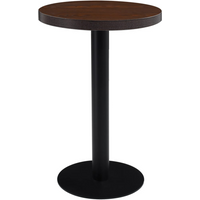 vidaXL Bistro Table Dark Brown 50 cm MDF