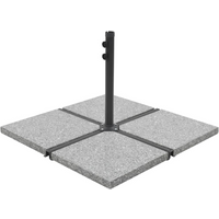 vidaXL Umbrella Weight Plates 4 pcs Grey Granite Square 100 kg