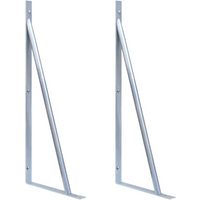 vidaXL Support Brackets for Fence Post 2 pcs Galvanised Steel