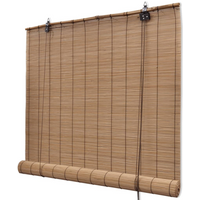 vidaXL Brown Bamboo Roller Blinds 80 x 160 cm