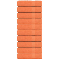 vidaXL Bath Towels 10 pcs "FROGN" Orange 100x150 cm 100% Cotton