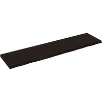 vidaXL Table Top Dark Brown 160x40x(2-4) cm Treated Solid Wood Oak